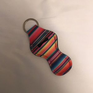 Keychain chapstick holder